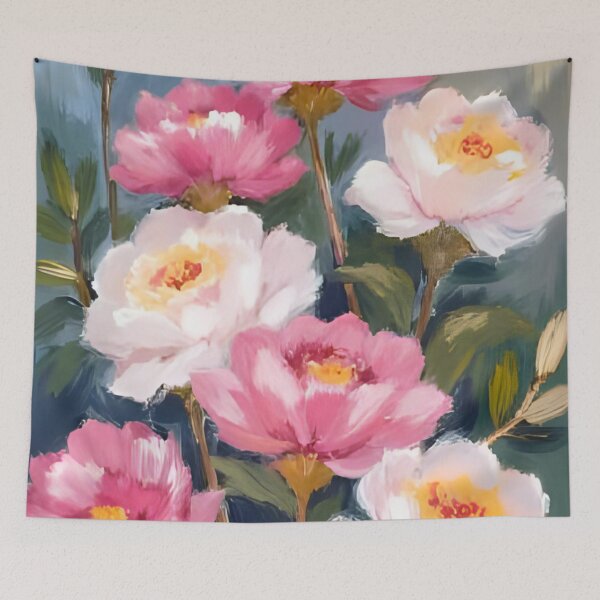 Aperçu de l'œuvre Bouquet de pivoines roses créée et vendue par artbynalamagnolia.