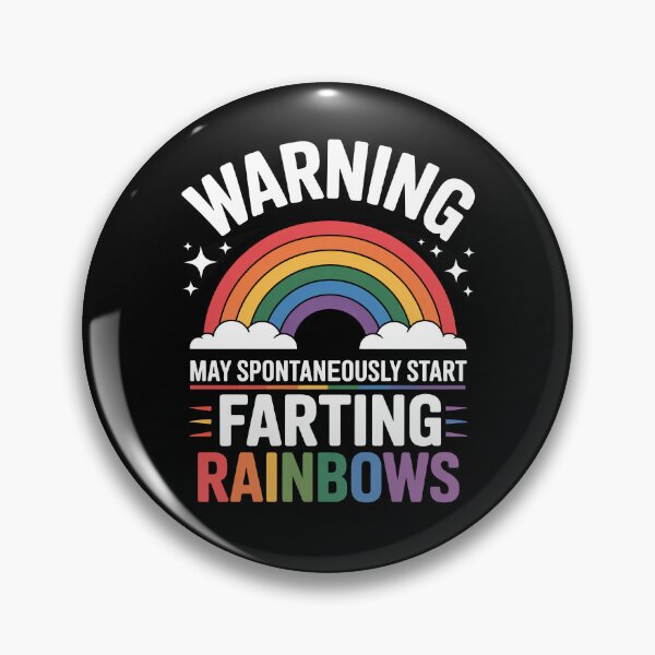Item preview, Warning May Spontaneously Start Farting Rainbows Funny LGBT Pride Gift designed and sold by Say It With Ink.