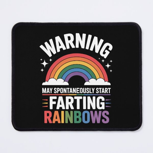 Item preview, Warning May Spontaneously Start Farting Rainbows Funny LGBT Pride Gift designed and sold by Say It With Ink.