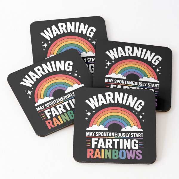 Item preview, Warning May Spontaneously Start Farting Rainbows Funny LGBT Pride Gift designed and sold by Say It With Ink.