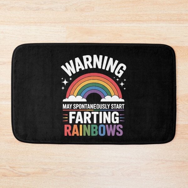Item preview, Warning May Spontaneously Start Farting Rainbows Funny LGBT Pride Gift designed and sold by Say It With Ink.