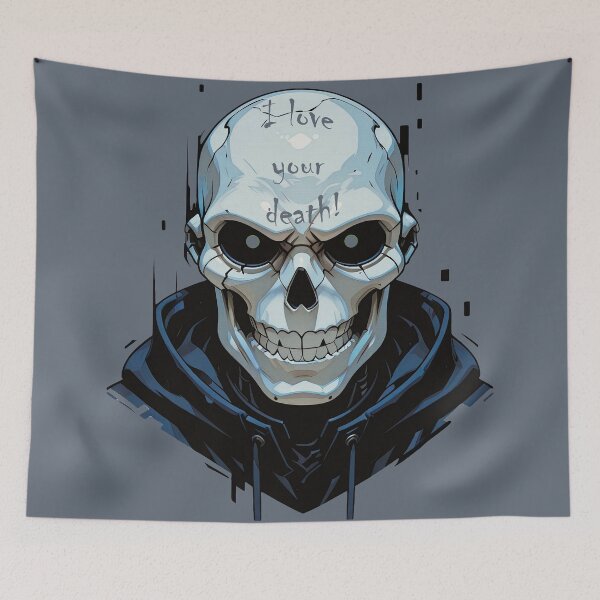 Item preview, Graphic & stylized skull, with "I love your death" written on the skull!! designed and sold by Alan-David.