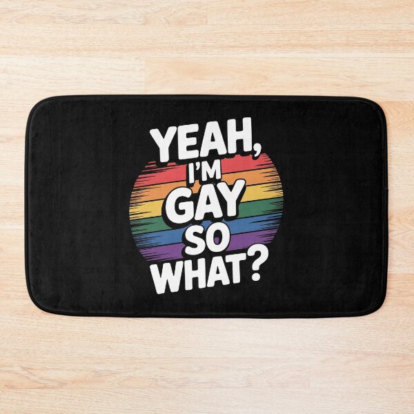 Item preview, Yeah I'm Gay So What Funny Sarcastic LGBT Pride Gift designed and sold by Say It With Ink.