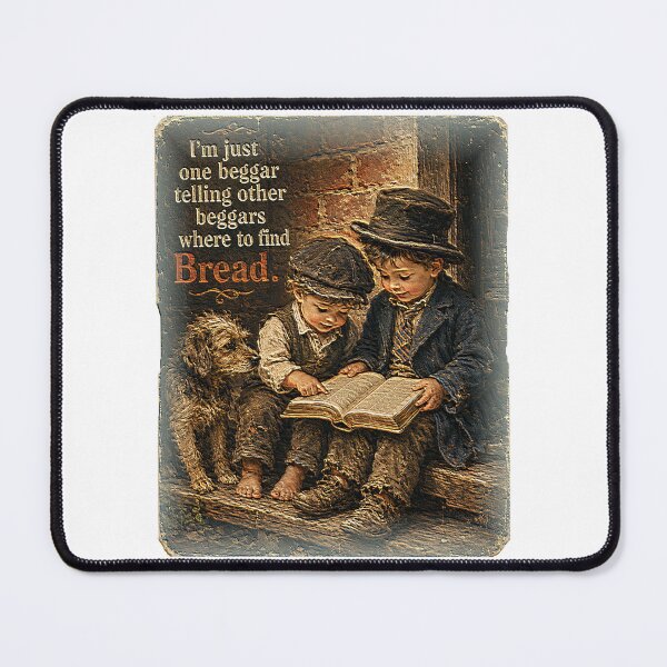 Item preview, Vintage Christian Beggar Boys Bible Art, Where to Find Bread Faith Poster, Inspirational Christian Wall Decor designed and sold by TerScott.
