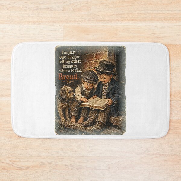 Item preview, Vintage Christian Beggar Boys Bible Art, Where to Find Bread Faith Poster, Inspirational Christian Wall Decor designed and sold by TerScott.