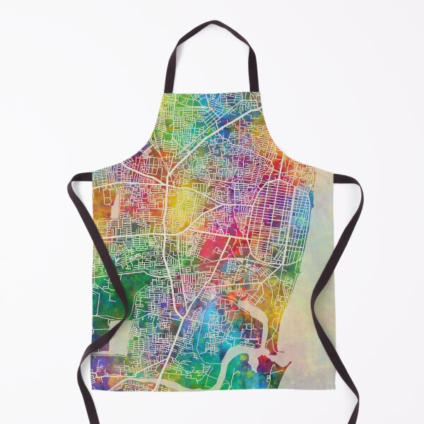 Item preview, Pondicherry Street Map India designed and sold by ArtPrints.