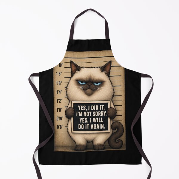 Item preview, fugitive Sassy Siamese Mugshot Cat designed and sold by digitalbitcraft.