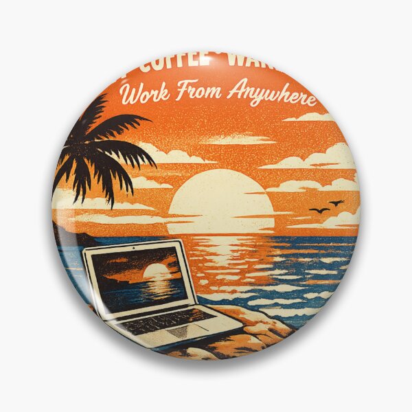 Item preview, WiFi Coffee Wanderlust Digital Nomad Work From Anywhere Remote Work Life T-Shirt Sticker designed and sold by irfanshikh.