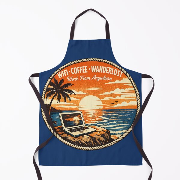 Item preview, WiFi Coffee Wanderlust Digital Nomad Work From Anywhere Remote Work Life T-Shirt Sticker designed and sold by irfanshikh.