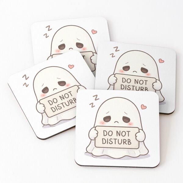 Item preview, Do Not Disturb Ghost | Cute Minimal Kawaii Aesthetic | Introvert Mood Design designed and sold by The Mood Index.