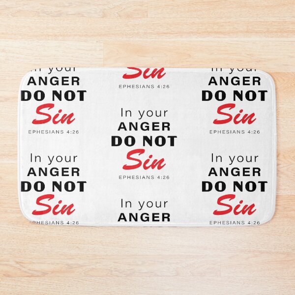 Item preview, In Your Anger Do Not Sin – Christian Faith Typography T-Shirt Design designed and sold by CrossCrafted.