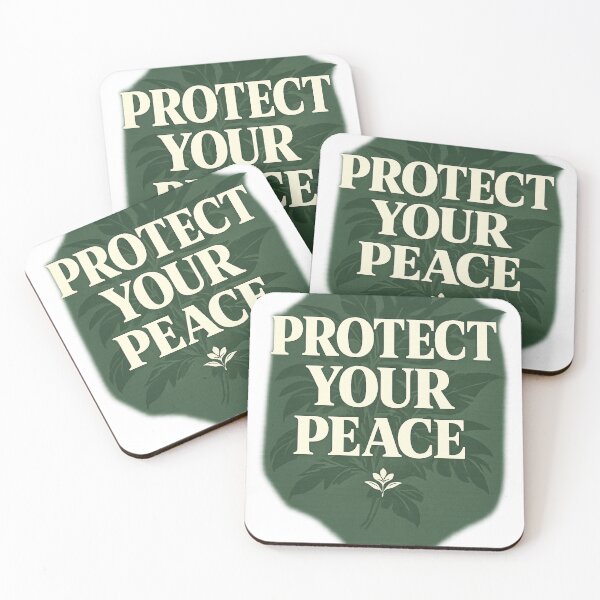 Item preview, Protect Your Peace Mental Health Minimalist Affirmation Bold Typography Wall Art T-Shirt designed and sold by irfanshikh.