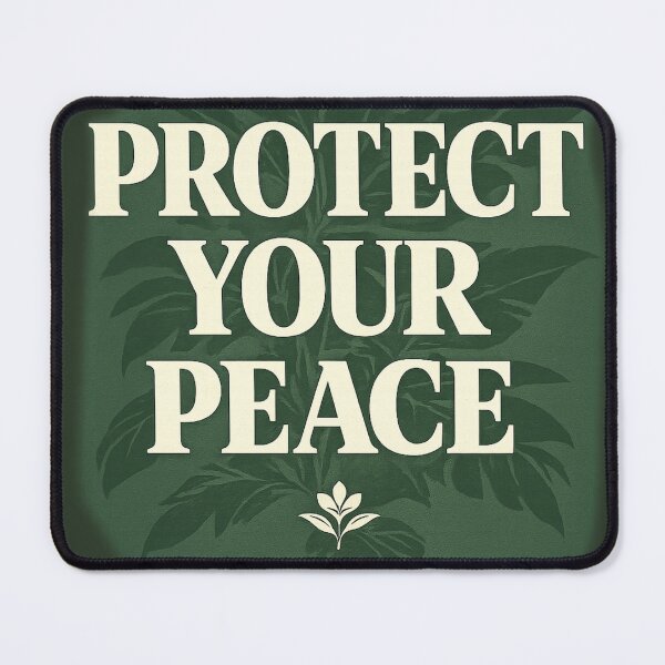 Item preview, Protect Your Peace Mental Health Minimalist Affirmation Bold Typography Wall Art T-Shirt designed and sold by irfanshikh.