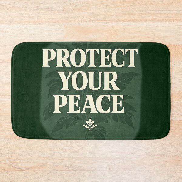 Item preview, Protect Your Peace Mental Health Minimalist Affirmation Bold Typography Wall Art T-Shirt designed and sold by irfanshikh.