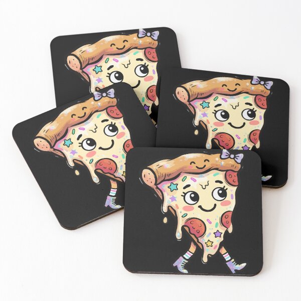 Item preview, Kawaii Starry Pepperoni Slice Character designed and sold by Emegan Print Art.