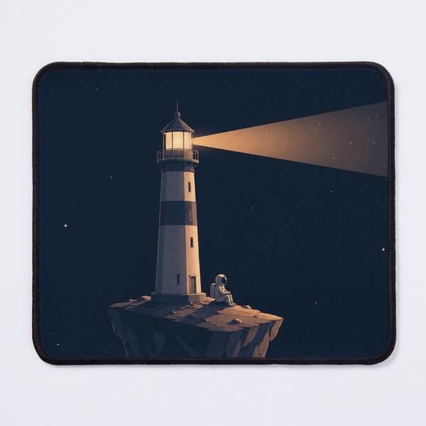 Item preview, Lonely Astronaut Lighthouse in Space Poster designed and sold by Creative_Canvas.