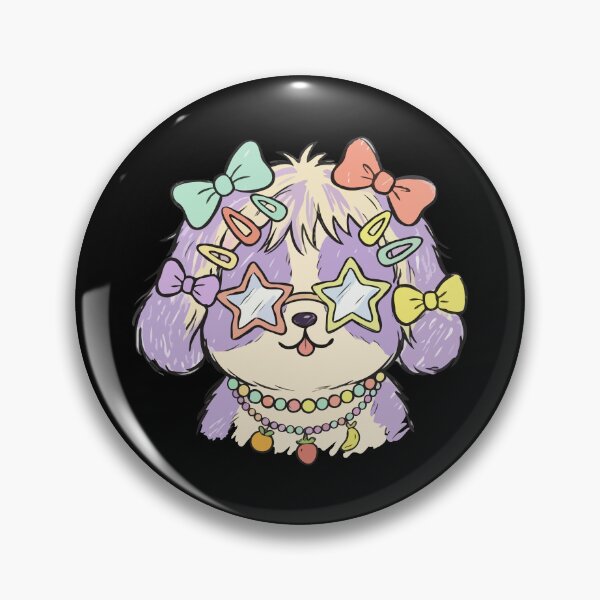 Item preview, Lavender Pastel Puppy Star Glasses designed and sold by Emegan Print Art.
