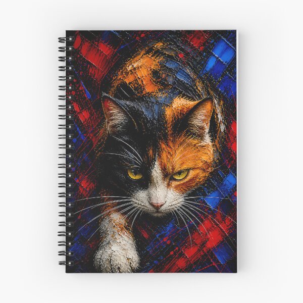 Item preview, Stalking Calico Cat Color Explosion Art designed and sold by Vista Atelier.