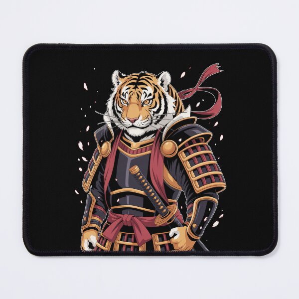 Item preview, Tiger Samurai Dark Armour Katana Cherry Blossom Japanese T-Shirt designed and sold by DarylWelsh2024.