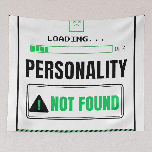 Item preview, Loading Personality Not Found Minimal Retro Tech Funny Design designed and sold by Uvclick.
