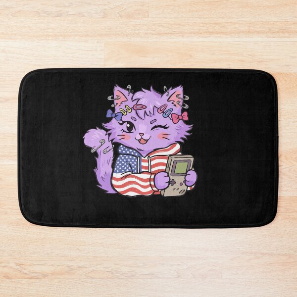 Item preview, Patriotic Gamer Purple Pet Portrait designed and sold by Emegan Print Art.