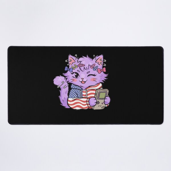 Item preview, Patriotic Gamer Purple Pet Portrait designed and sold by Emegan Print Art.