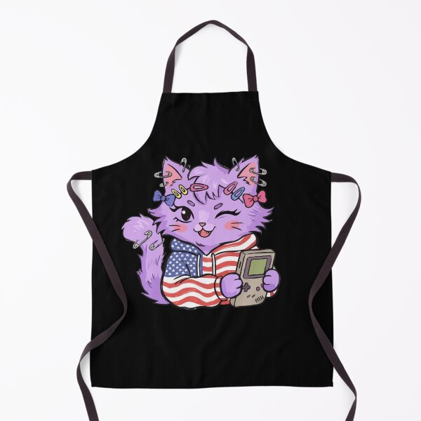 Item preview, Patriotic Gamer Purple Pet Portrait designed and sold by Emegan Print Art.