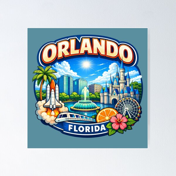 Item preview, Orlando, Florida designed and sold by Myra365Art.