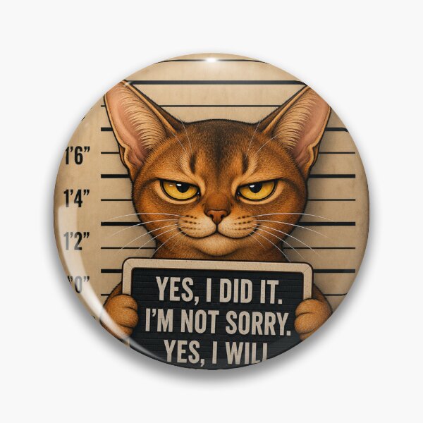 Item preview, Fugitive Abyssinian Cat Mugshot Rebel designed and sold by digitalbitcraft.