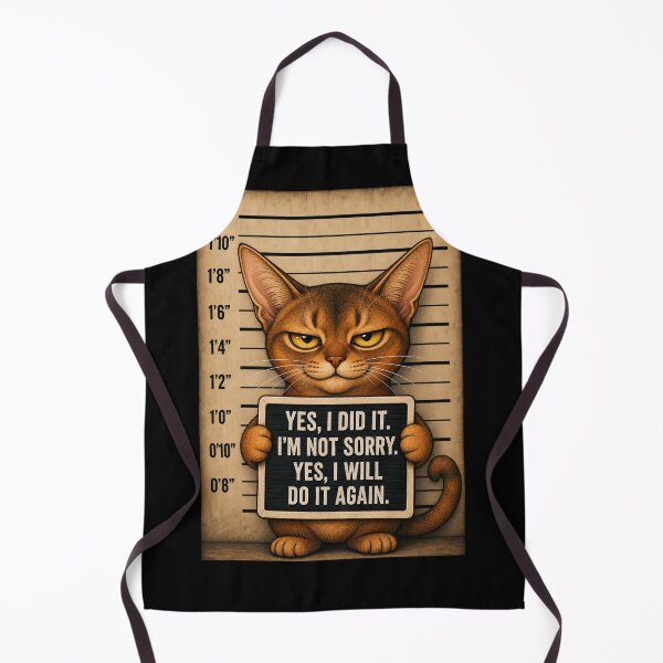 Item preview, Fugitive Abyssinian Cat Mugshot Rebel designed and sold by digitalbitcraft.