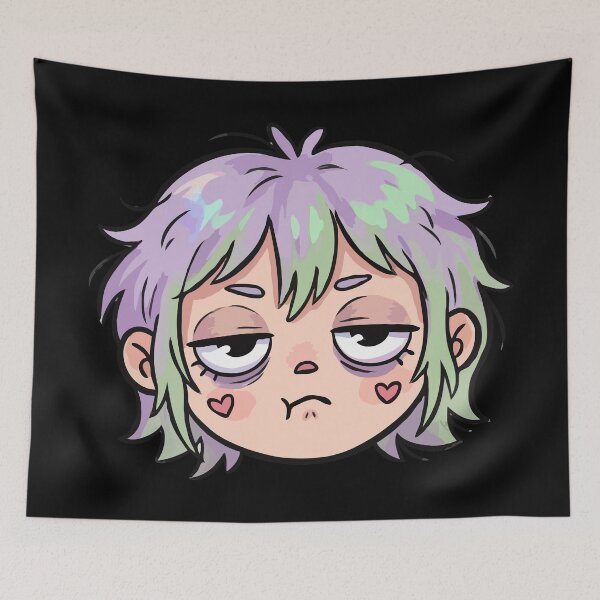 Item preview, Moody Lavender Mullet Character designed and sold by Emegan Print Art.