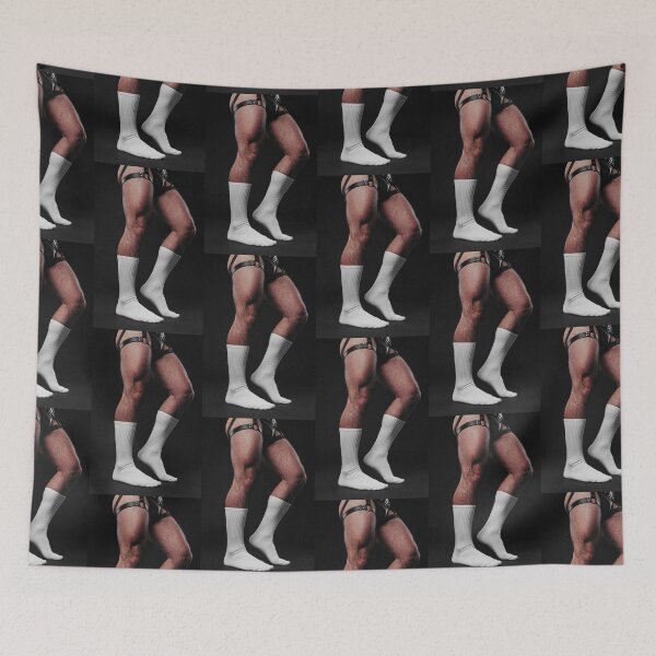 Item preview, Hairy Muscular Legs in White Socks and Leather designed and sold by ZhivanCrimson.