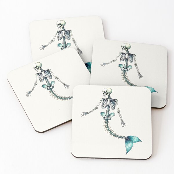 Item preview, Skeleton of the Mermaid Blue Tones designed and sold by LiskoDesign.