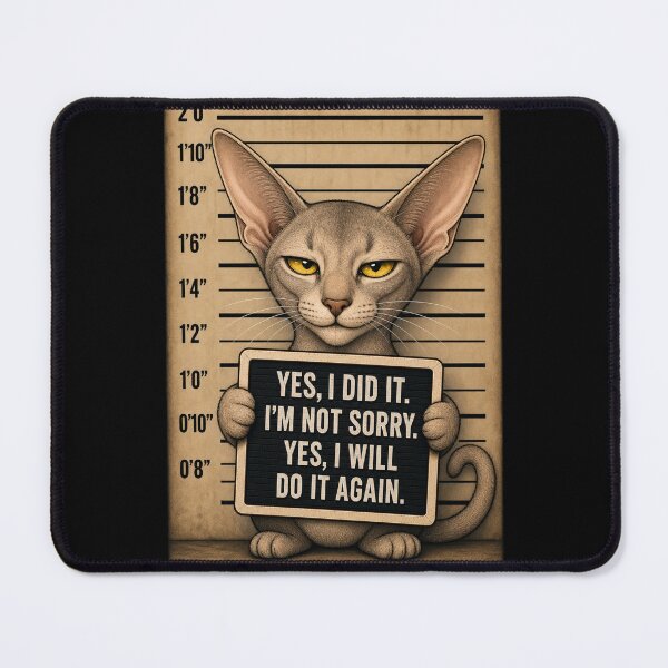 Item preview, Fugitive Oriental Shorthair Cat Mugshot designed and sold by digitalbitcraft.