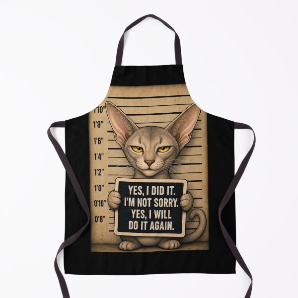 Item preview, Fugitive Oriental Shorthair Cat Mugshot designed and sold by digitalbitcraft.
