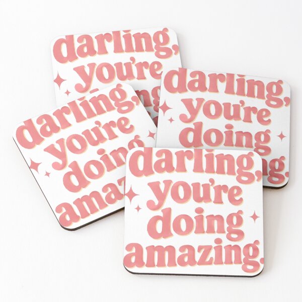Item preview, Darling You're Doing Amazing Retro Pink Quote designed and sold by AveniaOficial.