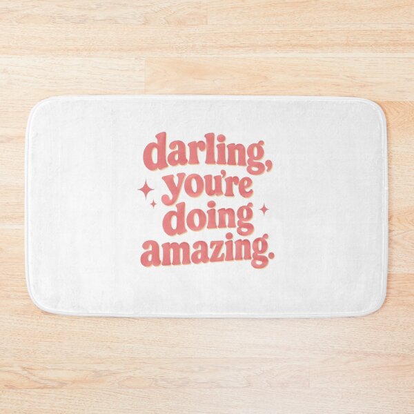 Item preview, Darling You're Doing Amazing Retro Pink Quote designed and sold by AveniaOficial.