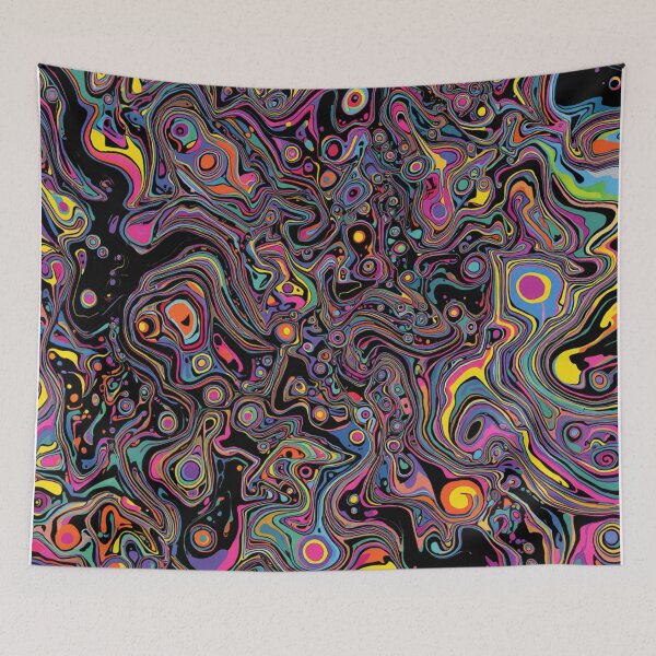 Item preview, Dark Funky Psychedelic Waves designed and sold by Digitaload.