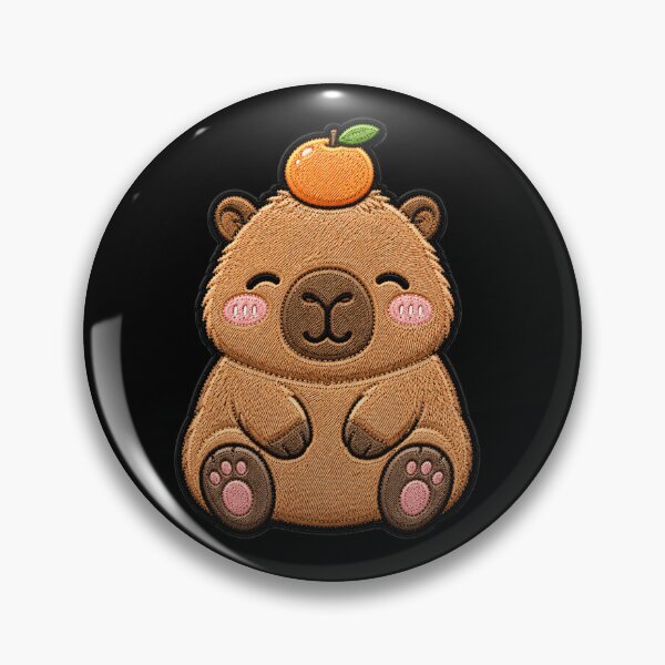 Item preview, Kawaii Baby Capybara Embroidery Patch Cute Chibi designed and sold by ColorSplash123.