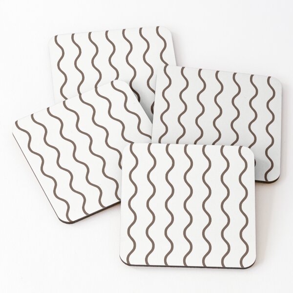 Item preview, White And Brown Waves Pattern designed and sold by pattern-archive.