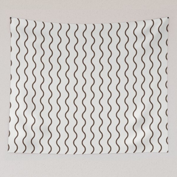 Item preview, White And Brown Waves Pattern designed and sold by pattern-archive.