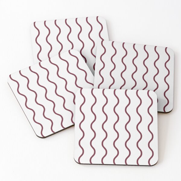 Item preview, White And Burgundy Waves Pattern designed and sold by pattern-archive.