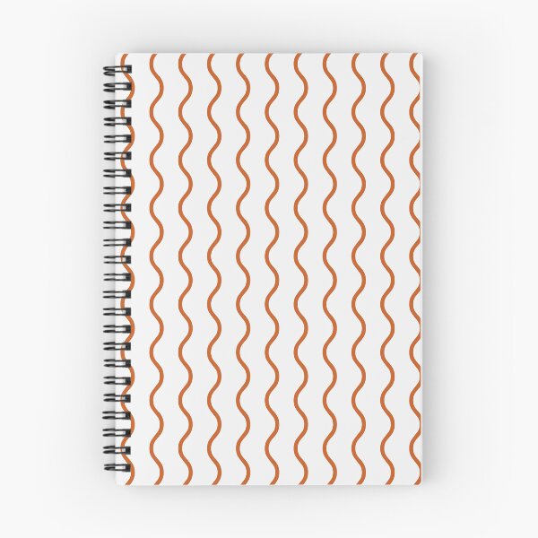 Item preview, White And Burnt Orange Waves Pattern designed and sold by pattern-archive.
