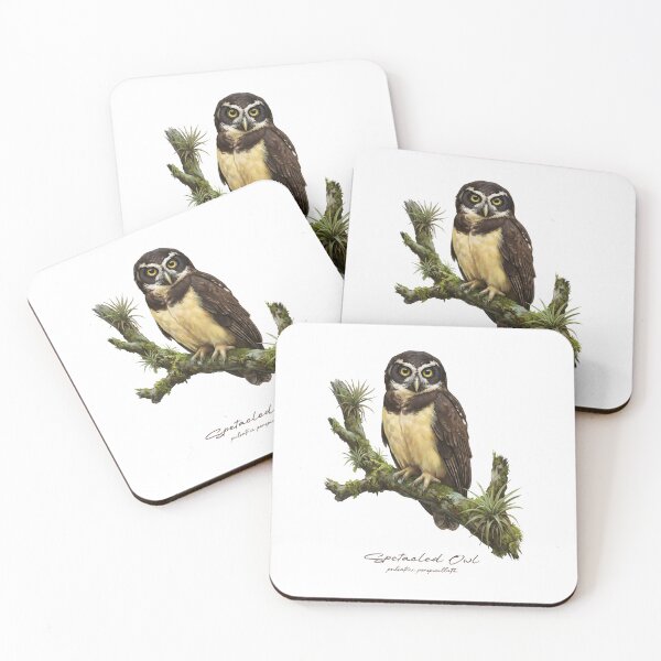 Item preview, Spetacled Owl on Mossy Branch designed and sold by Takeda-art.