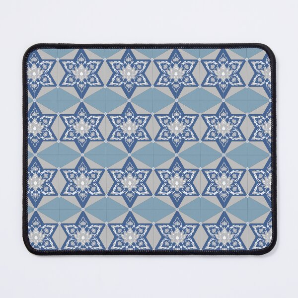 Item preview, Dusty Blue Elegant Thai-Japanese Fusion Pattern designed and sold by Novalgic.