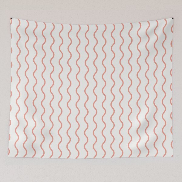 Item preview, White And Coral Waves Pattern designed and sold by pattern-archive.