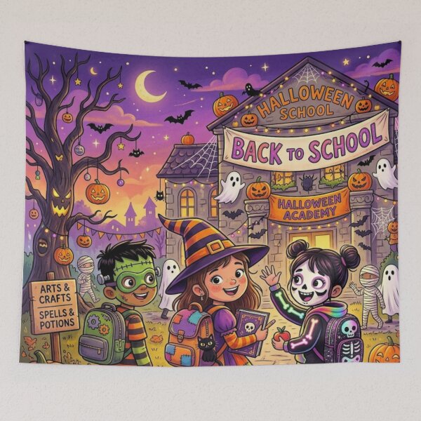 Item preview, Spooky Academy: Vibrant First Day of Ghoul School designed and sold by VibranPalette.
