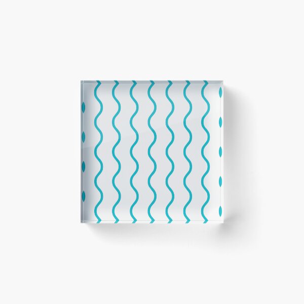 Item preview, White And Cyan Waves Pattern designed and sold by pattern-archive.