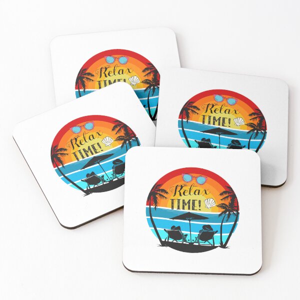 Item preview, Relax Time Retro Beach Sunset Summer Vacation designed and sold by AchraffPrint.