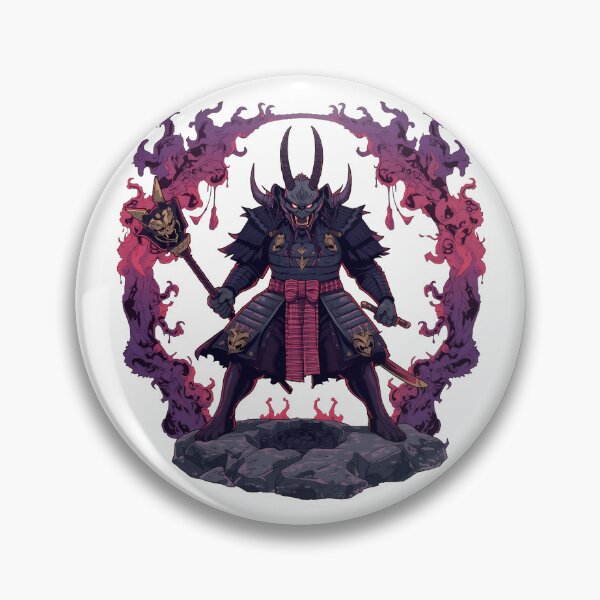 Item preview, Oni Warlord of the Void: Purple Flame Shadow Shogun Art designed and sold by OnikaD art.